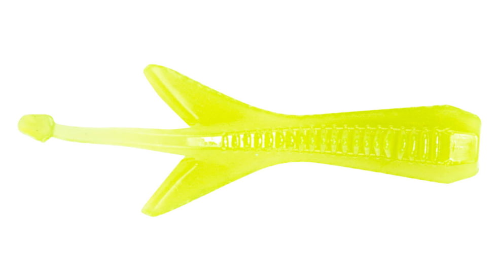 Lunkerhunt Micro Manta Bait Soft Bait, 10, 2in, Chartreuse Glow, HMMTA102