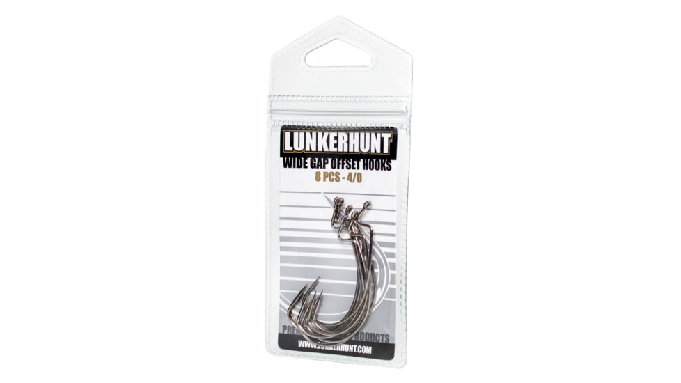 Lunkerhunt Offset Wide Gap Hook, 4/0, 4/0 Hook Size, TWGH02