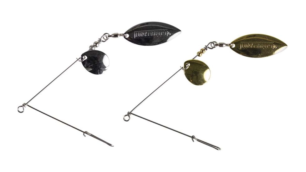 Lunkerhunt Willow Leaf Wire Arm Package ,1 Silver Willow Leaf Wire Arm, 1 Gold Willow Leaf Wire Arm, 2 Pack, WWA01