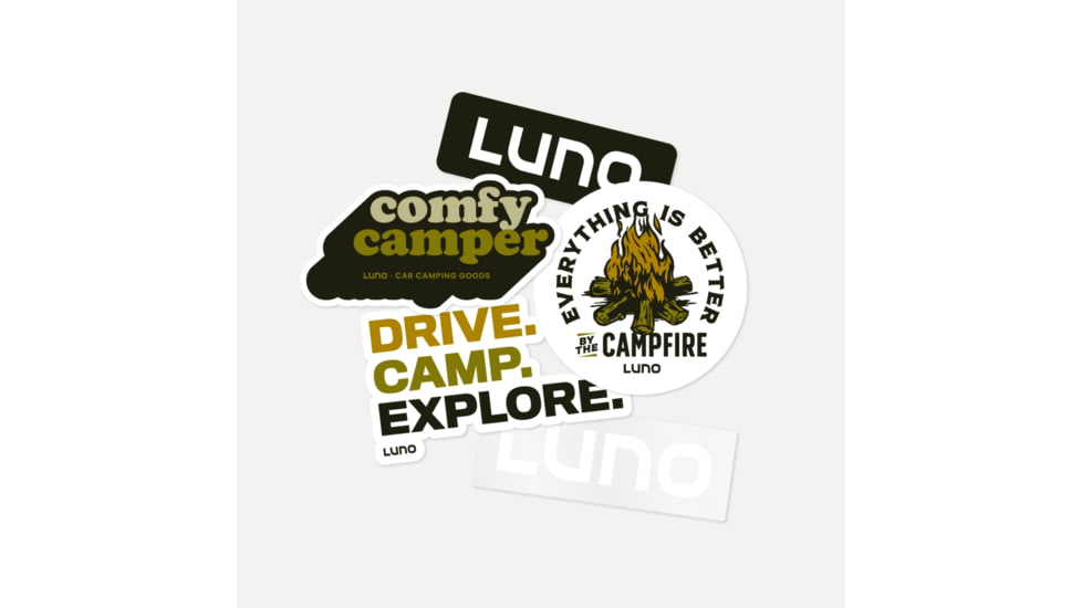 Luno Hq Camping Sticker Pack, STR-002-R1