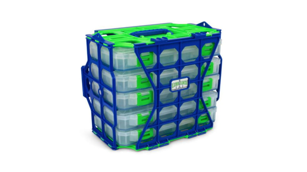 Lure Lock Lure Locker w/5 Pack of Boxes &amp; Tak Liner, Large, Clear/Green, Green/Blue, LL1 L5-4101