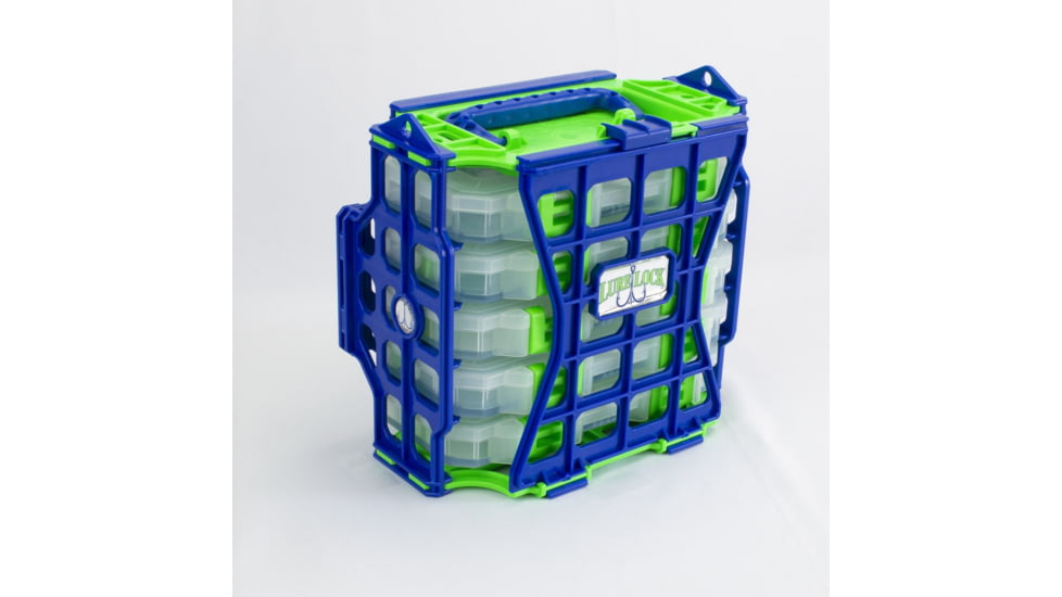 Lure Lock Lure Locker w/5 Pack of Boxes &amp; Tak Liner, Small, Clear/Green, Green/Blue, LL3 L5-3101
