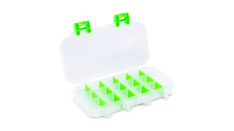 Lure Lock Utility Box w/out Tak Liner, Small, 3 Cavity, Clear/Green, LL3-3001