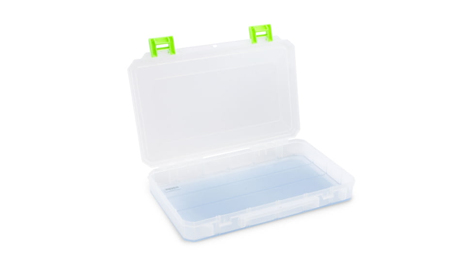 Lure Lock Utility Box w/Taklogic Technology &amp; Ocean Blue Tak Liner, Large, 4 Cavity, Clear/Green, LL1-4101