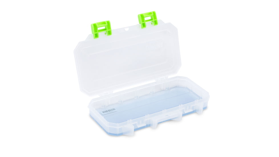 Lure Lock Utility Box w/Taklogic Technology &amp; Ocean Blue Tak Liner, Small, 3 Cavity, Clear/Green, LL3-3101