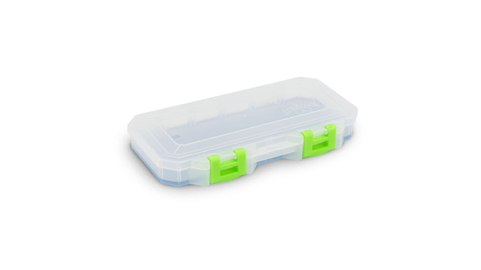 Lure Lock Utility Box w/Taklogic Technology &amp; Ocean Blue Tak Liner, Small, 3 Cavity, Clear/Green, LL3-3101