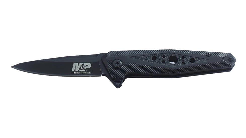 M&amp;P Ultra Glide Flipper Knife, 2.75in, Stainless Steel Blade, 4.12in, Polymer Handle, Black, 1100074