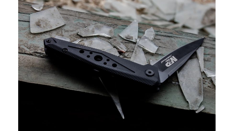M&amp;P Ultra Glide Flipper Knife, 2.75in, Stainless Steel Blade, 4.12in, Polymer Handle, Black, 1100074