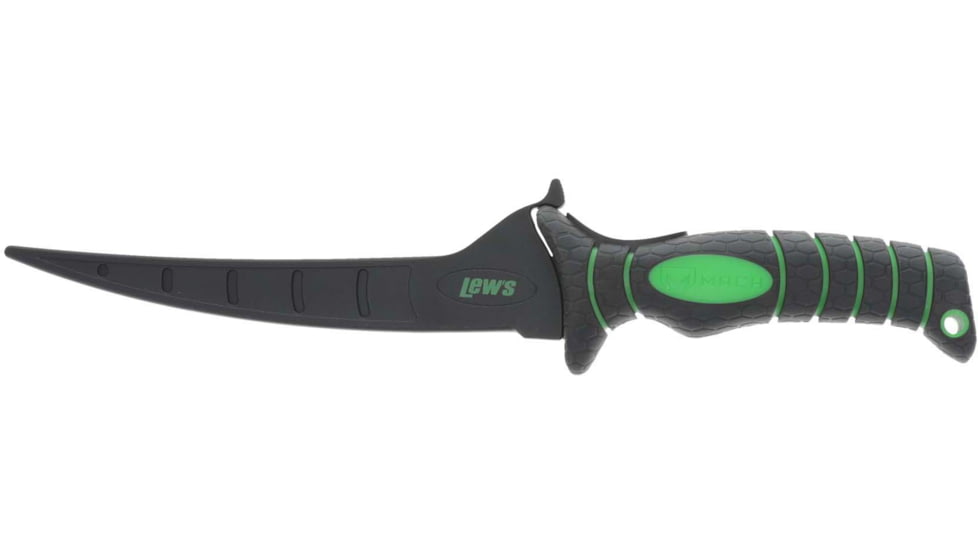 Lew’s MACH 7in Fillet Knife w/ Sheath, German 4116 Stainless Steel Blade, Ergonomic Handle, MK7