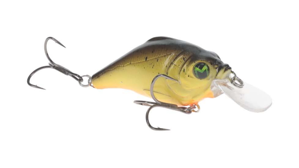 MACH Bouncer Fishing Lure, Shallow Diving Crankbait, Chartreuse Black Splatter Back, 3/8oz, HCMBB-975, HCMBB-975