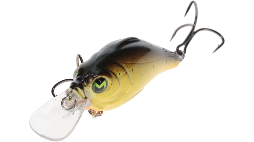 MACH Bouncer Fishing Lure, Shallow Diving Crankbait, Chartreuse Black Splatter Back, 3/8oz, HCMBB-975, HCMBB-975