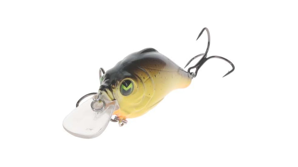 MACH Bouncer Fishing Lure, Shallow Diving Crankbait, Chartreuse Black Splatter Back, 3/8oz, HCMBB-975, HCMBB-975