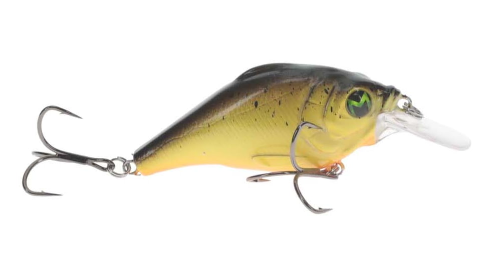 MACH Bouncer Fishing Lure, Shallow Diving Crankbait, Chartreuse Black Splatter Back, 3/8oz, HCMBB-975, HCMBB-975
