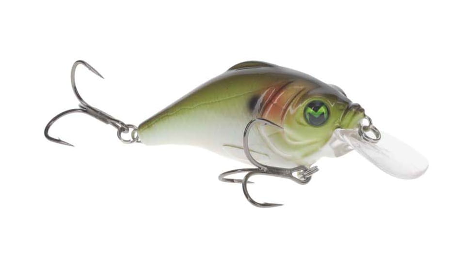 MACH Bouncer Fishing Lure, Shallow Diving Crankbait, Natural Green Shad 3/8oz, HCMBB-930, HCMBB-930