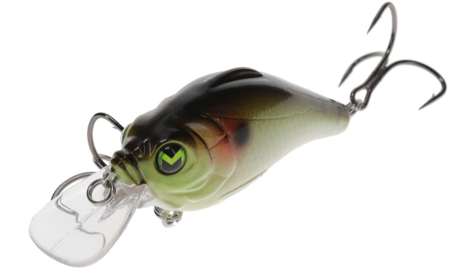 MACH Bouncer Fishing Lure, Shallow Diving Crankbait, Natural Green Shad 3/8oz, HCMBB-930, HCMBB-930