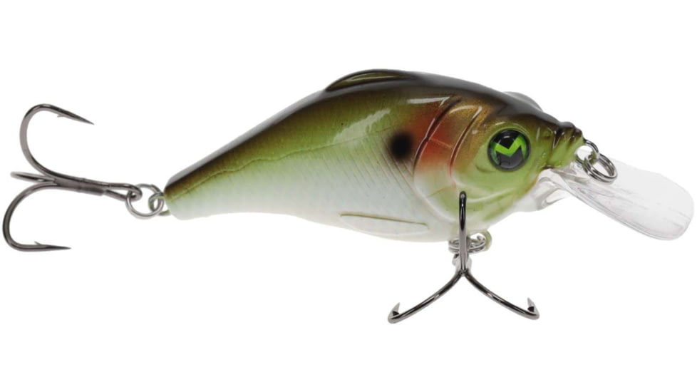 MACH Bouncer Fishing Lure, Shallow Diving Crankbait, Natural Green Shad 3/8oz, HCMBB-930, HCMBB-930