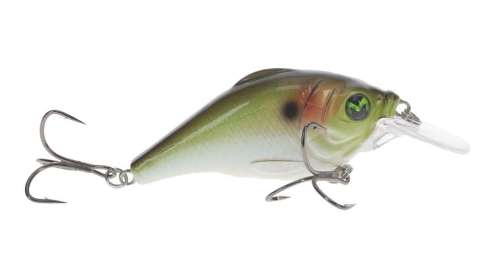 MACH Bouncer Fishing Lure, Shallow Diving Crankbait, Natural Green Shad 3/8oz, HCMBB-930, HCMBB-930