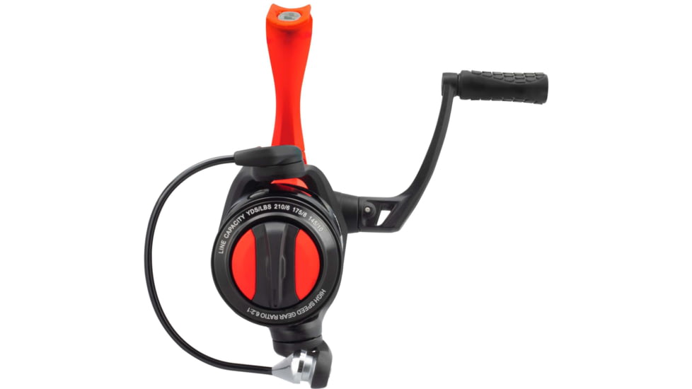 Lew's Mach Smash Spinning Reel, SZ 300 Reel, 6.2-1 Ratio, Premium 8 Bearings, Black/Red, Clam Pack, MHS300C