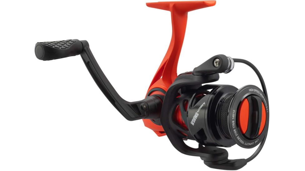 Lew's Mach Smash Spinning Reel, SZ 300 Reel, 6.2-1 Ratio, Premium 8 Bearings, Black/Red, Clam Pack, MHS300C