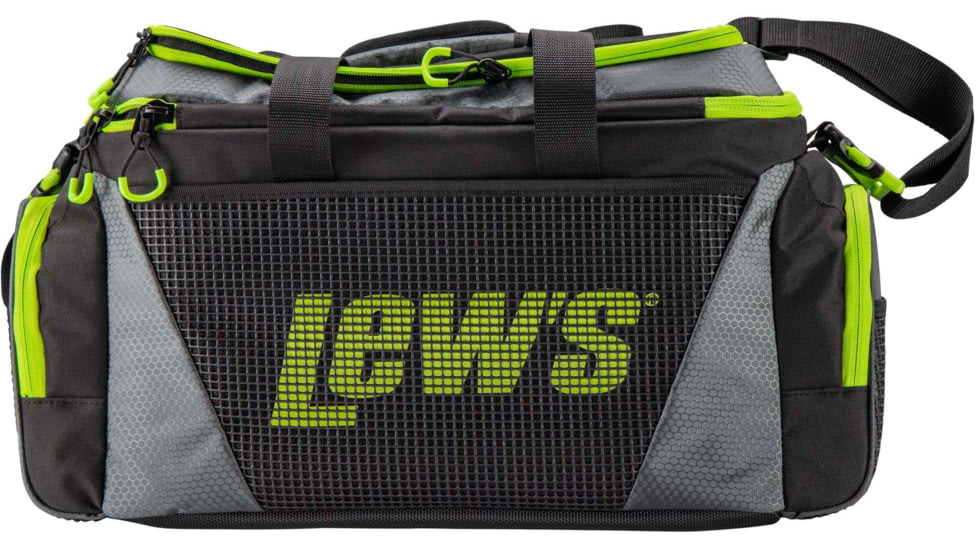 Lew’s MACH Tackle Bag, Rugged Build, 4 Compartments, 3 Pouches, 1 Utility Box, Black/Green, 2-Pack, LMTBA