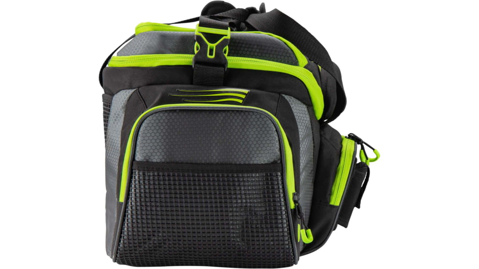 Lew’s MACH Tackle Bag, Rugged Build, 4 Compartments, 3 Pouches, 1 Utility Box, Black/Green, 2-Pack, LMTBA