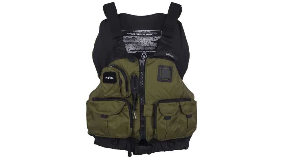 NRS Chinook Mesh Back Fishing PFD-Bark-L/XL