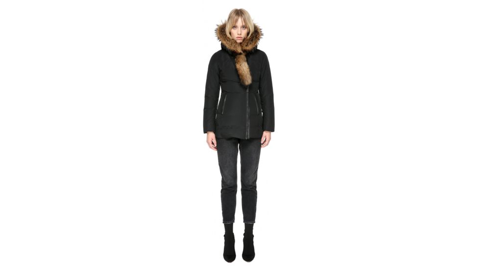 Mackage Adali Fitted Winter Down Coat With Fur Hood - Womens, Black, Medium ADALI-BLACK-M