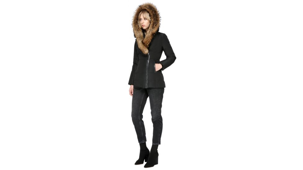 Mackage Adali Fitted Winter Down Coat With Fur Hood - Womens, Black, Medium ADALI-BLACK-M