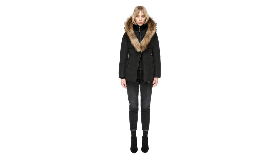 Mackage Adali Fitted Winter Down Coat With Fur Hood - Womens, Black, Medium ADALI-BLACK-M