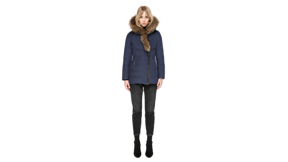 Mackage Adali Fitted Winter Down Coat With Fur Hood - Womens, Ink, Extra Small ADALI-INK-XS