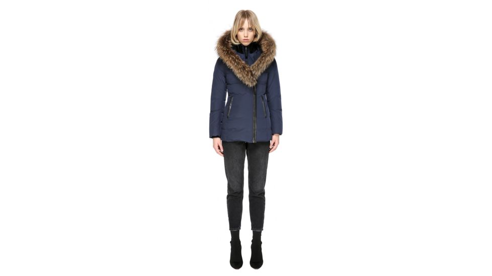 Mackage Adali Fitted Winter Down Coat With Fur Hood - Womens, Ink, Extra Small ADALI-INK-XS