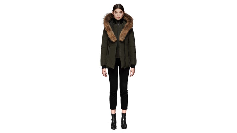 Mackage Adali Fitted Winter Down Coat With Fur Hood - Womens, Army, Extra Small, ADALI-ARMY-XS