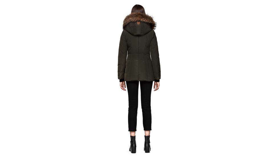 Mackage Adali Fitted Winter Down Coat With Fur Hood - Womens, Army, Extra Small, ADALI-ARMY-XS
