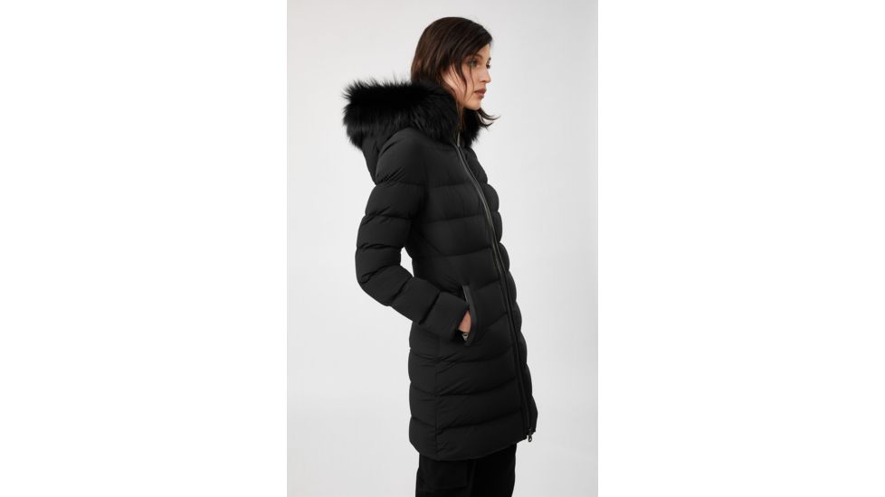 Mackage Calla Down Coat - Womens, Black / Silverfox Fur, Medium, Calla-X-Black-M