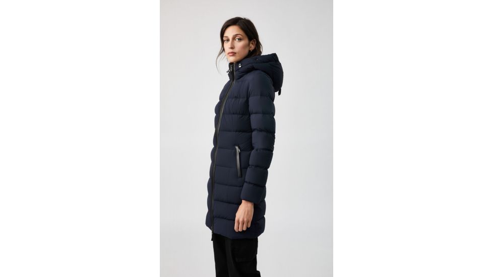 Mackage Calla Down Coat - Womens, Navy / Silverfox dyed to blue, Medium, Calla-X-Navy-M