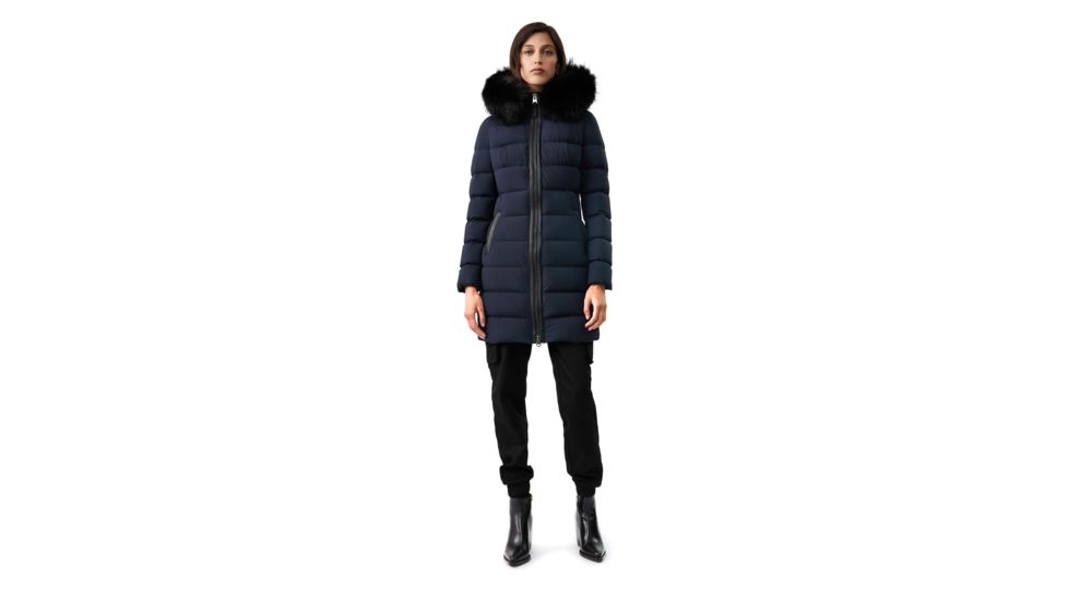 Mackage Calla Down Coat - Womens, Navy / Silverfox dyed to blue, Medium, Calla-X-Navy-M