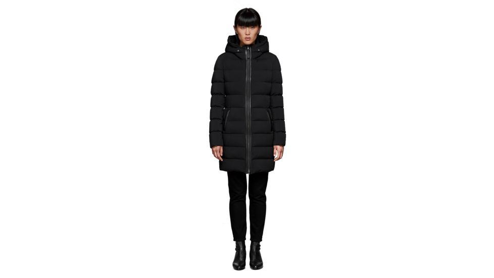 Mackage Calla Lightweight Down Coat With Fur Trimmed Hood - Womens, Black, Large, CALLA-BLACK-L