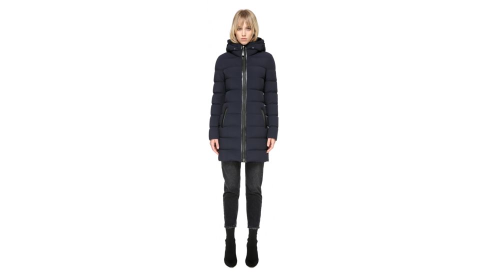 Mackage Calla Lightweight Down Coat With Fur Trimmed Hood - Womens, Navy, Small CALLA-NAVY-S