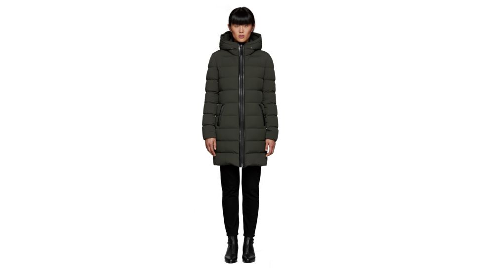 Mackage Calla Lightweight Down Coat With Fur Trimmed Hood - Womens, Spruce, Small, CALLA-SPRUCE-S
