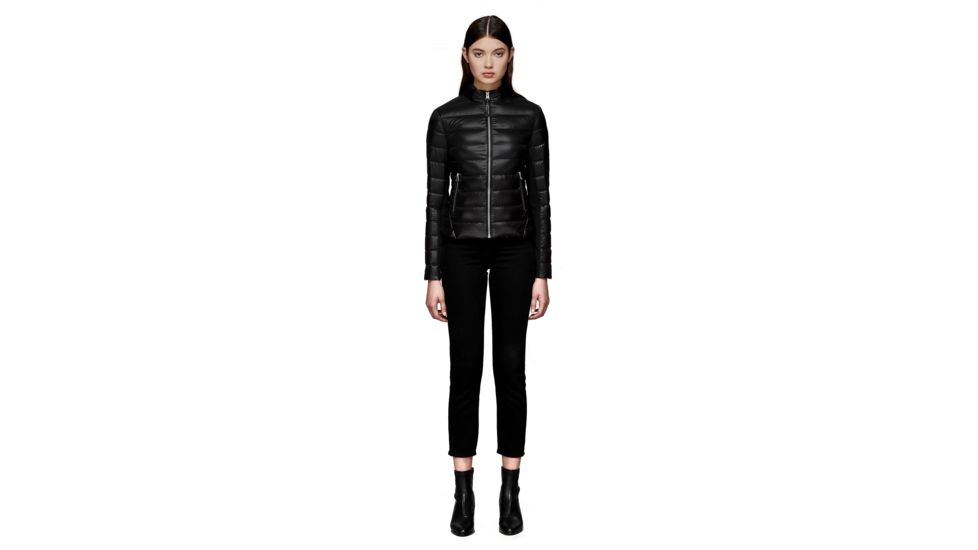 Mackage Cindee Quilted Lightweight Down Jacket With Zippered Pockets - Womens, Black, Medium, CINDEE-BLACK-M