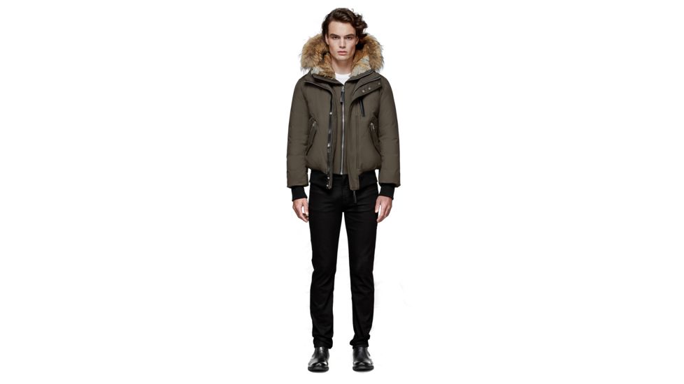 Mackage Dixon Hip Length Winter Down Parka With Fur - Men's, Army, 36, DIXON-ARMY-36