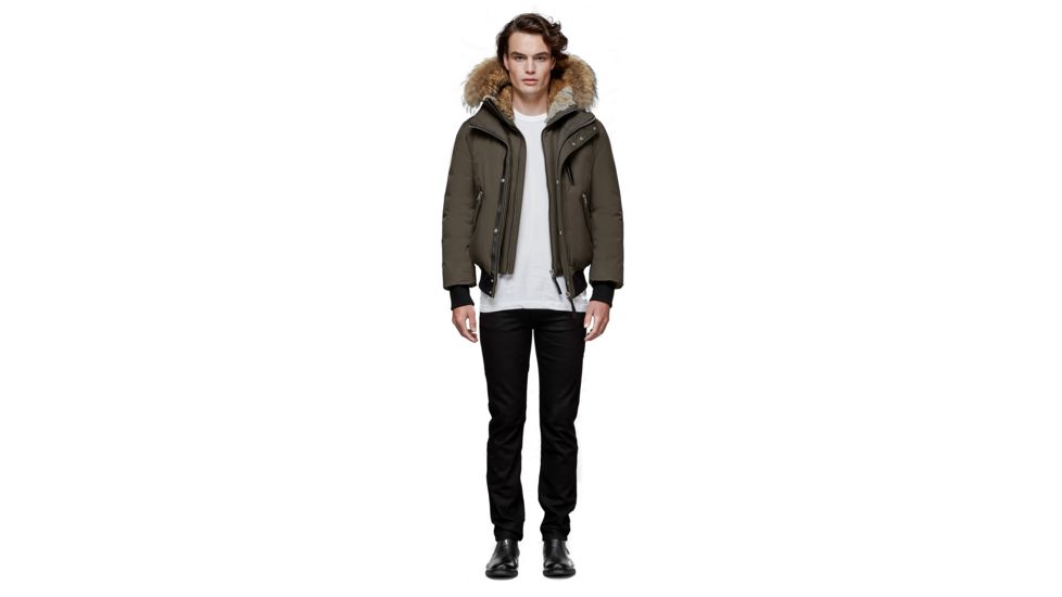 Mackage Dixon Hip Length Winter Down Parka With Fur - Men's, Army, 36, DIXON-ARMY-36