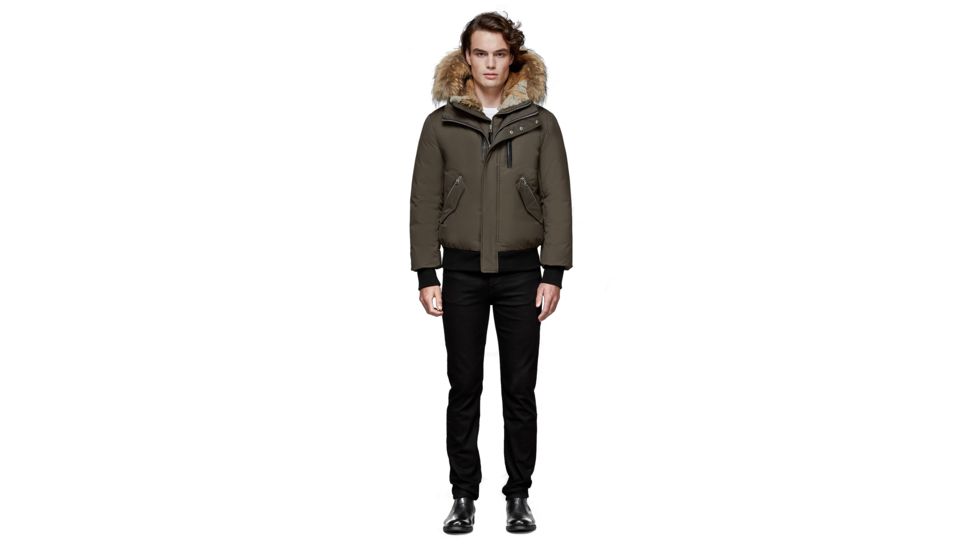 Mackage Dixon Hip Length Winter Down Parka With Fur - Men's, Army, 36, DIXON-ARMY-36