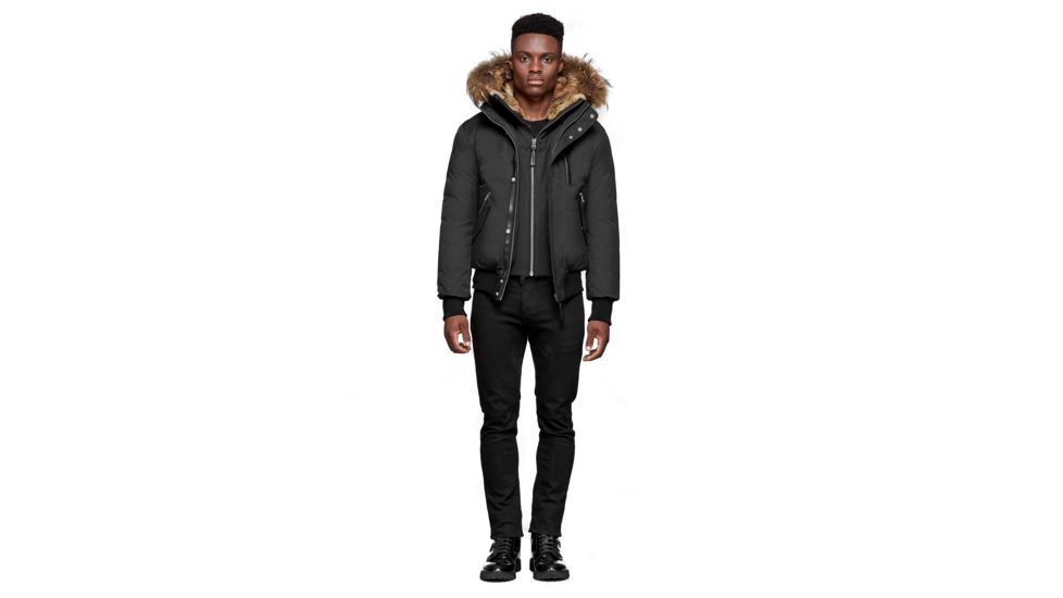 Mackage Dixon Hip Length Winter Down Parka With Fur - Men's, Black, 38, DIXON-BLACK-38