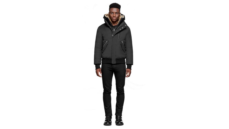 Mackage Dixon Hip Length Winter Down Parka With Fur - Men's, Black, 38, DIXON-BLACK-38
