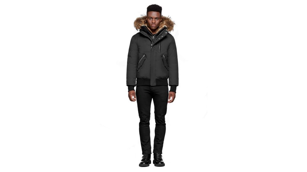 Mackage Dixon Hip Length Winter Down Parka With Fur - Men's, Black, 38, DIXON-BLACK-38