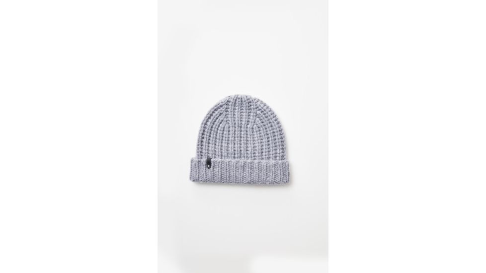 Mackage Doris Classic Knit Hat w/ Fox Fur Pompom - Womens, Grey, One Size, Doris-R-Grey