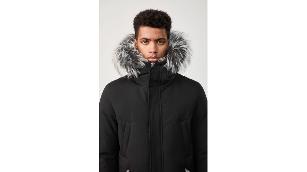Mackage Edward Down Parka - Mens, Black / Silverfox Fur, 36, Edward-XR-Bl/Silv-36