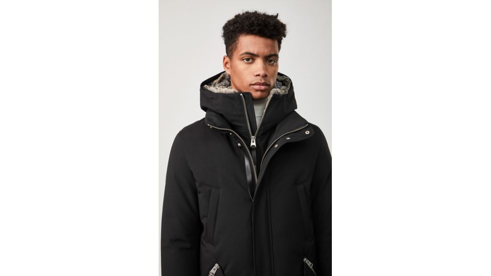 Mackage Edward Down Parka - Mens, Black / Silverfox Fur, 36, Edward-XR-Bl/Silv-36