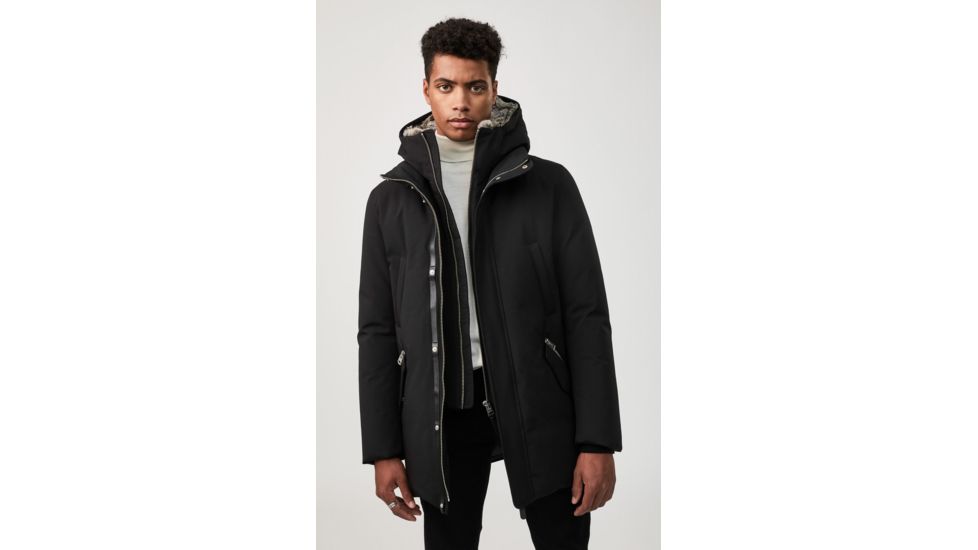 Mackage Edward Down Parka - Mens, Black / Silverfox Fur, 36, Edward-XR-Bl/Silv-36